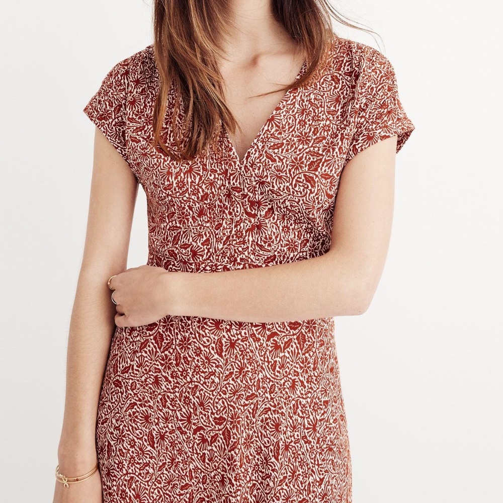 Madewell Woodblock Floral Maxi Dress Sz 8 GUC